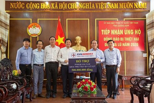 EVNGENCO 2: Trao 1 tỷ đồng hỗ trợ các tỉnh miền Trung