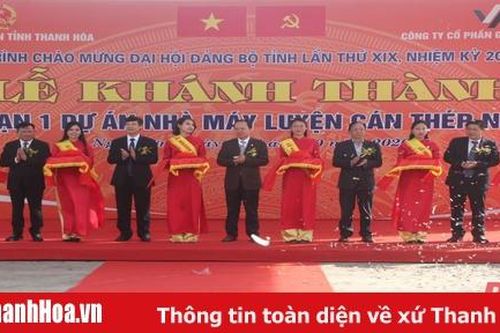 Khánh thành giai đoạn 1 Nhà máy luyện cán thép Nghi Sơn chào mừng Đại hội đại biểu Đảng bộ tỉnh Thanh Hóa lần thứ XIX