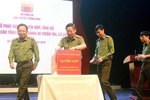 Cục Truyền thông CAND phát động ủng hộ đồng bào miền Trung