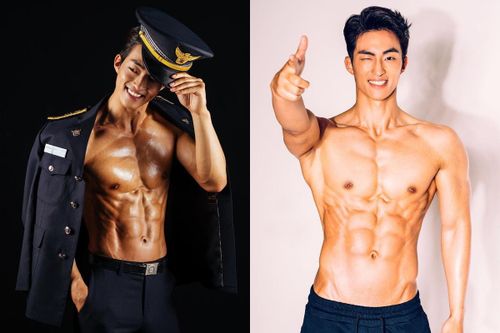 Nam cảnh sát Hàn Quốc khoe cơ bụng 6 múi