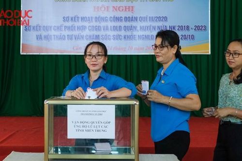 Công đoàn ngành Giáo dục TP Cần Thơ hỗ trợ ngành Giáo dục các tỉnh miền Trung