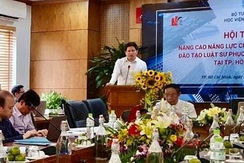 Hội thảo 'Nâng cao năng lực cho đội ngũ giảng viên đào tạo luật sư phục vụ hội nhập quốc tế tại TPHCM'