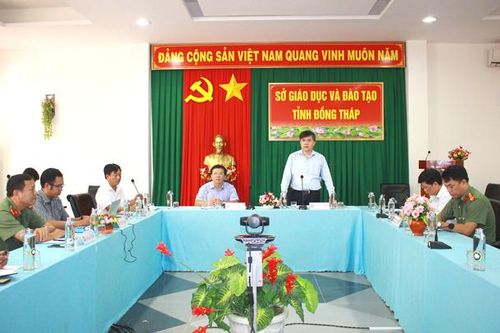Đoàn Kiểm tra của Bộ Giáo dục và Đào tạo làm việc tại tỉnh Đồng Tháp