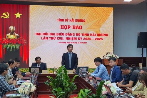 Hải Dương: Họp báo về Đại hội đại biểu Đảng bộ tỉnh lần thứ XVII, nhiệm kỳ 2020 - 2025
