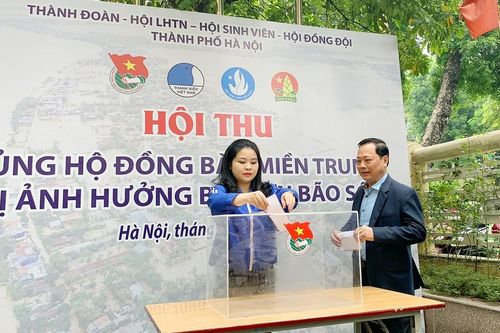 Tuổi trẻ Thủ đô ủng hộ nguồn lực, hỗ trợ đồng bào miền Trung