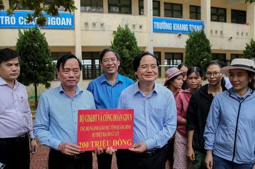 Công đoàn Giáo dục Việt Nam tiếp tục kêu gọi hỗ trợ đồng bào miền Trung