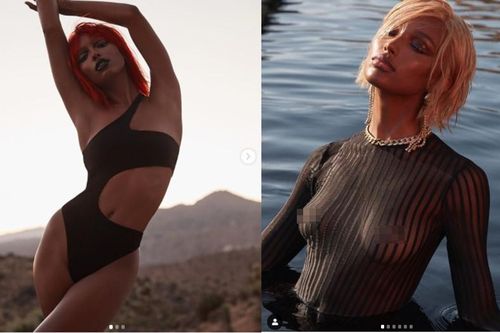'Thiên thần nội y' Jasmine Tookes mặc bó sát xuyên thấu, khoe body tuyệt mỹ