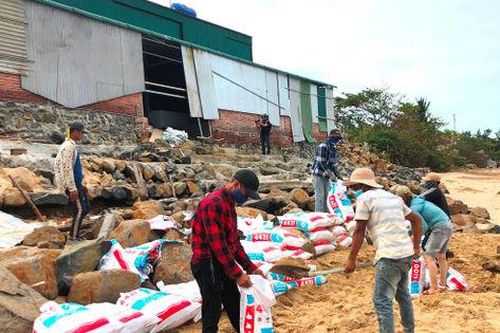 Quảng Ngãi: Người dân vùng biển 'căng mình' chống bão