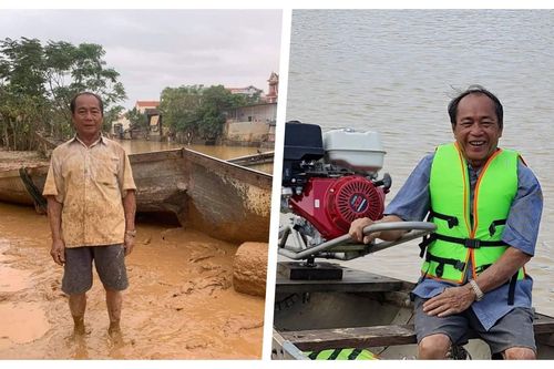 'Người hùng chân đất' cứu 100 người trong lũ dữ Quảng Bình đã được tặng con đò mới thay con đò bị vỡ