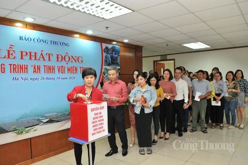 Báo Công Thương phát động chương trình 'Ân tình với miền Trung'