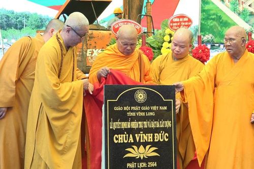 Vĩnh Long : Bổ nhiệm trụ trì, đặt đá xây dựng chùa Vĩnh Đức
