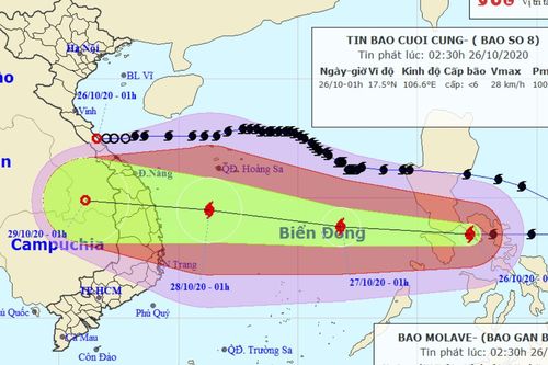 Bão Molave giật cấp 14 đi vào Biển Đông, bão số 8 tan dần