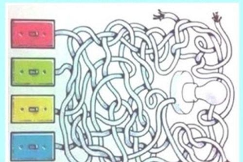 Đố bạn: Chiếc công tắc màu gì giúp đèn sáng?