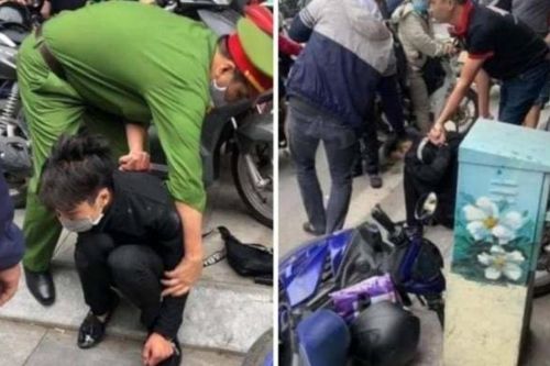 Bắt giữ nam thanh niên cướp tiệm vàng phố Tôn Đức Thắng - Hà Nội