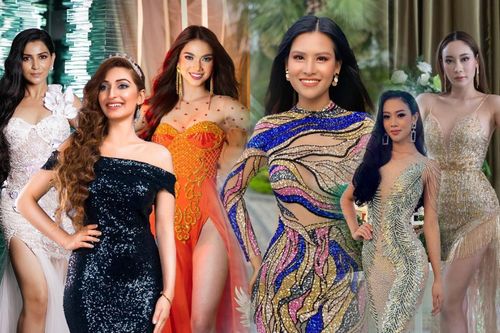 Dàn mỹ nhân Miss Earth trình diễn váy dạ hội: Hoa Thái nổi bật với Evening Gown 'Địa cầu' lấp lánh
