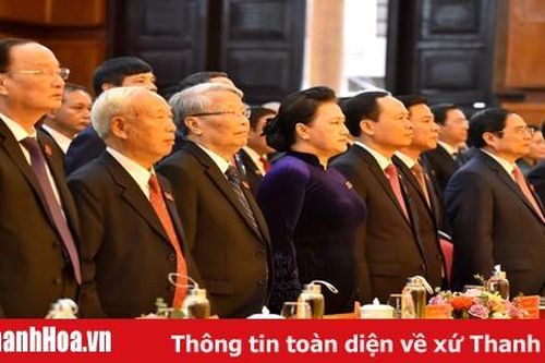 Các đồng chí lãnh đạo Đảng, Nhà nước dự Đại hội Đại biểu Đảng bộ tỉnh Thanh Hóa lần thứ XIX
