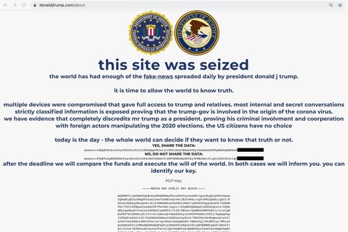 Trang web chiến dịch tranh cử của ông Trump bị hack