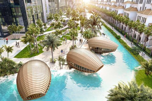 Kiến trúc độc đáo của tổ hợp biệt thự trên không khu vực hồ Tây