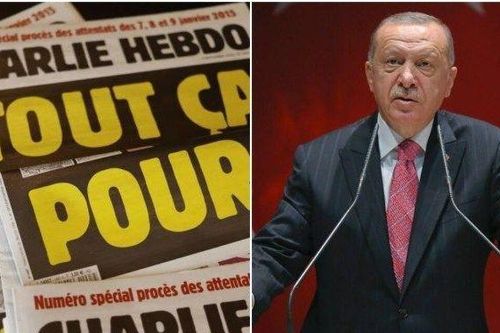 Thổ Nhĩ Kỳ lên án bức tranh biếm họa của báo Pháp về Tổng thống Erdogan