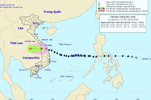 Bão số 9 suy yếu thành áp thấp nhiệt đới