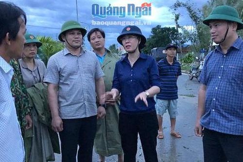 Quảng Ngãi: Bí thư Tỉnh ủy Bùi Thị Quỳnh Vân kiểm tra công tác khắc phục bão số 9