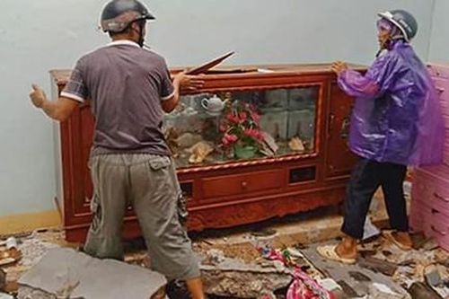 Hình ảnh, clip bão quăng quật khiến nhiều nơi ở Quảng Ngãi tan hoang