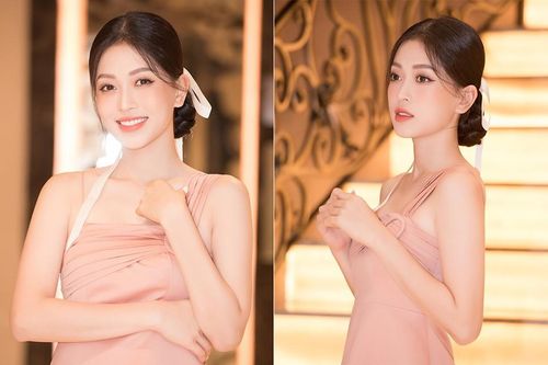 Á hậu Phương Nga khoe vai trần gợi cảm chấm thi Sơ khảo Người đẹp tài năng HHVN 2020