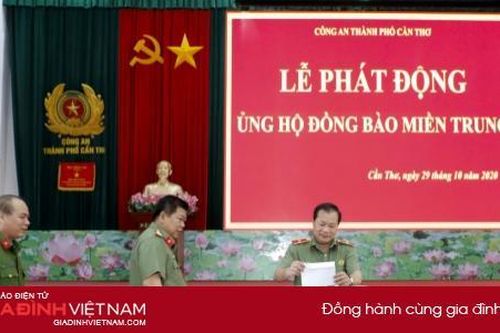 Công an Cần Thơ phát động ủng hộ đồng bào miền Trung