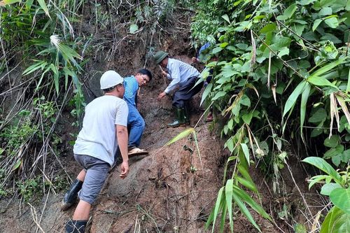 Hàng chục công nhân đu dây thoát khỏi vùng cô lập ở Phước Sơn