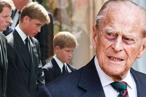 Hoàng thân Philip tiếp thêm sức mạnh cho William và Harry trước nỗi đau mất mẹ