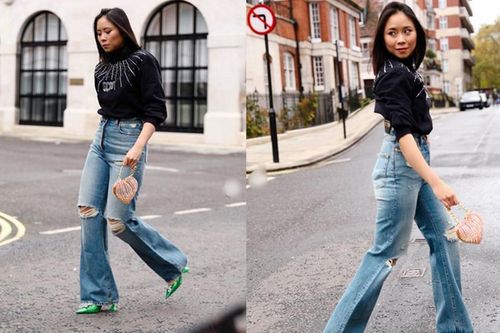 Khoe ảnh street style, chị gái bệnh nhân số 17 bị 'bóc mẽ' photoshop... méo cả mặt đường