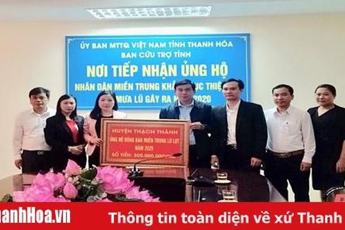 Thạch Thành quyên góp, ủng hộ đồng bào vùng lũ Miền Trung