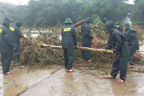 BĐBP Nghệ An huy động lực lượng khắc phục hậu quả mưa lũ