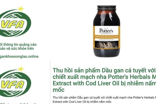 Nhiễm nấm mốc, dầu gan cá tuyết của Anh bị thu hồi