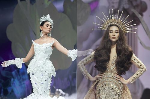 Hóa nữ thần lộng lẫy, Võ Hoàng Yến xuất sắc làm vedette 2 show trong một đêm