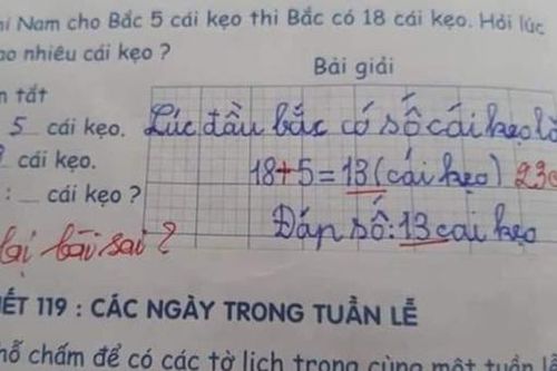 Bài toán tiểu học đơn giản liên quan đến việc chia kẹo nhưng bất ngờ gây 'lú' cho các cô cậu học trò