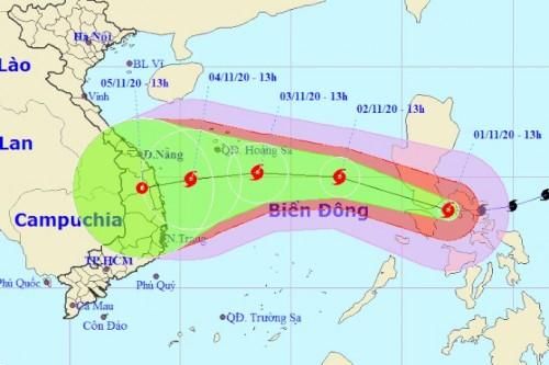 Bão số 10 Goni áp sát biển Đông, hướng vào Đà Nẵng - Phú Yên