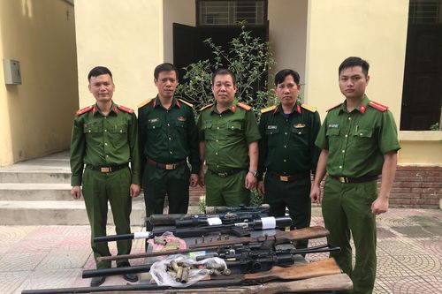 Công an huyện Thạch Thất làm tốt công tác thu hồi vũ khí vật liệu nổ, công cụ hỗ trợ