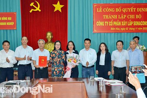 Thành lập Chi bộ Công ty cổ phần xây lắp Sonacons