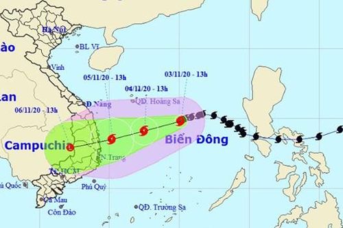 Bão kết hợp với không khí lạnh sẽ gây mưa to tại miền Trung