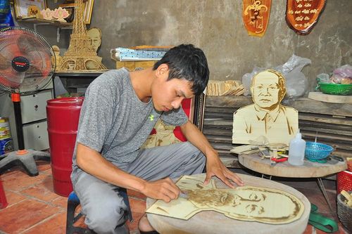 Độc đáo tranh bằng lá thốt nốt của chàng trai 9X An Giang
