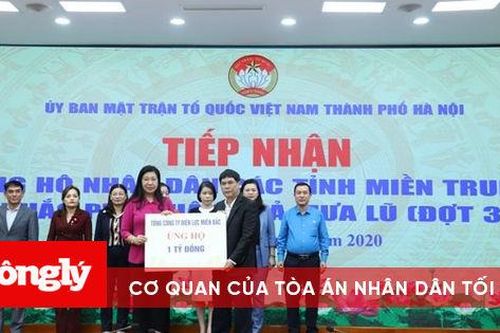 Tổng công ty Điện lực miền Bắc trao 1 tỷ đồng ủng hộ đồng bào miền Trung