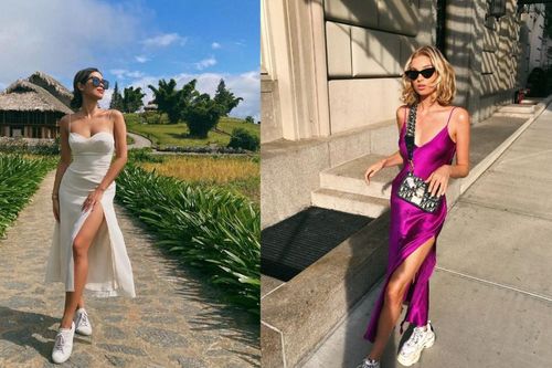 Em chồng Hà Tăng gợi cảm siêu cấp với style váy ngủ xẻ đùi trễ ngực