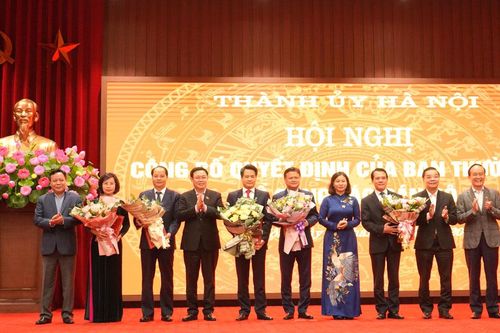Ban Thường vụ Thành ủy Hà Nội công bố các quyết định về công tác cán bộ