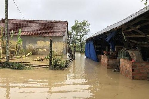 Hàng trăm hộ dân ở thị xã Đức Phổ bị ngập sâu sau mưa lớn