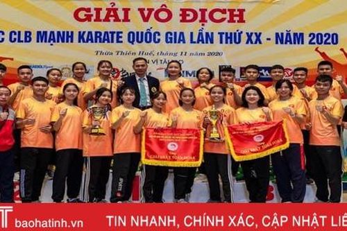 Hà Tĩnh xếp thứ 4/41 toàn đoàn Giải Vô địch các CLB mạnh karate toàn quốc