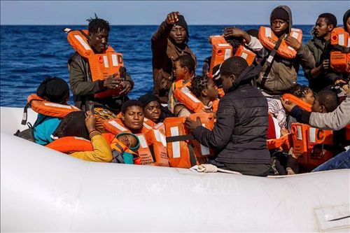 Cứu gần 300 người vượt biên trái phép ngoài khơi Libya
