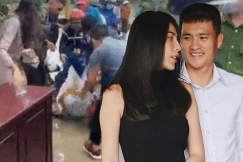 Người dân huyện Hải Lăng ngất xỉu trong lúc xếp hàng nhận cứu trợ từ Thủy Tiên và Công Vinh