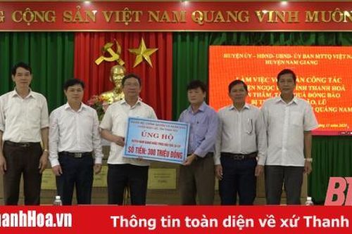 Huyện Ngọc Lặc ủng hộ hơn 1 tỷ đồng cho đồng bào bị lũ ở Quảng Nam