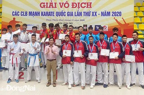 Giải vô địch karate các CLB mạnh toàn quốc 2020: Các VĐV Đồng Nai đoạt 2 HCB, 5 HCĐ